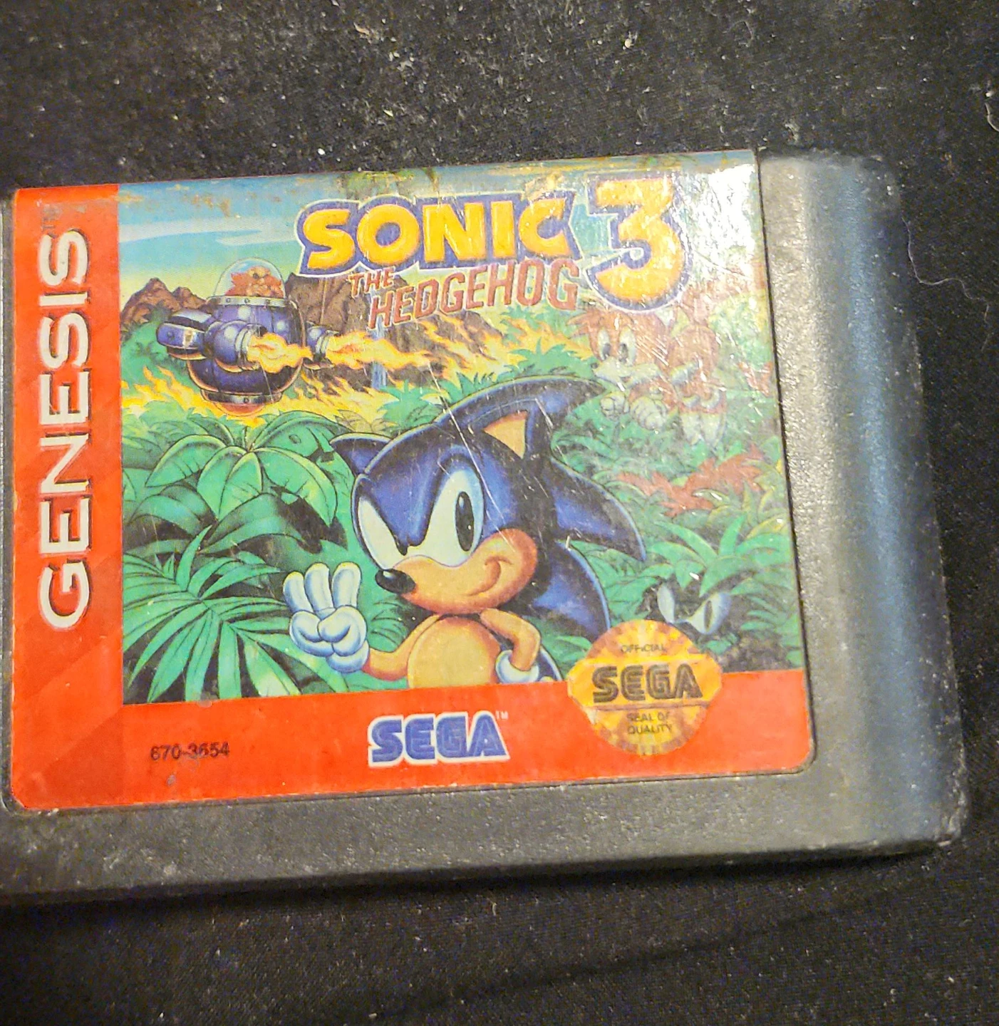 Sonic the Hedgehog 3 Sega Genesis Game Cartridge