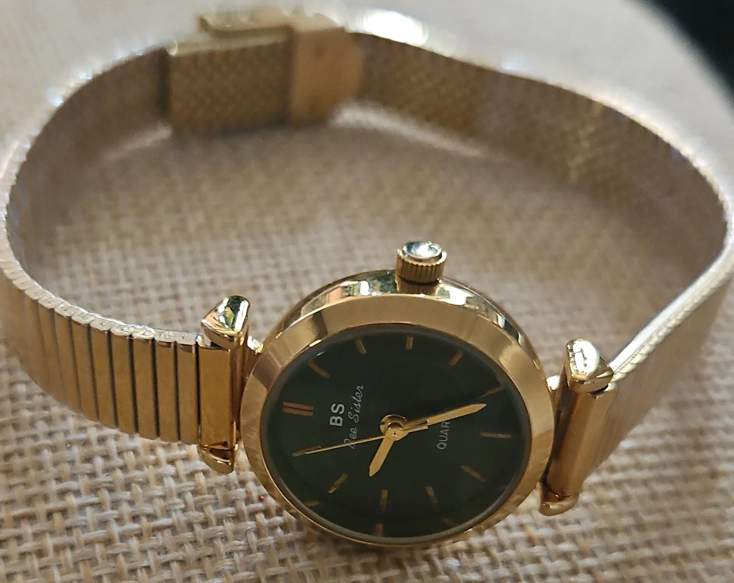 BS Bee Sister Gold-Tone Quartz Watch