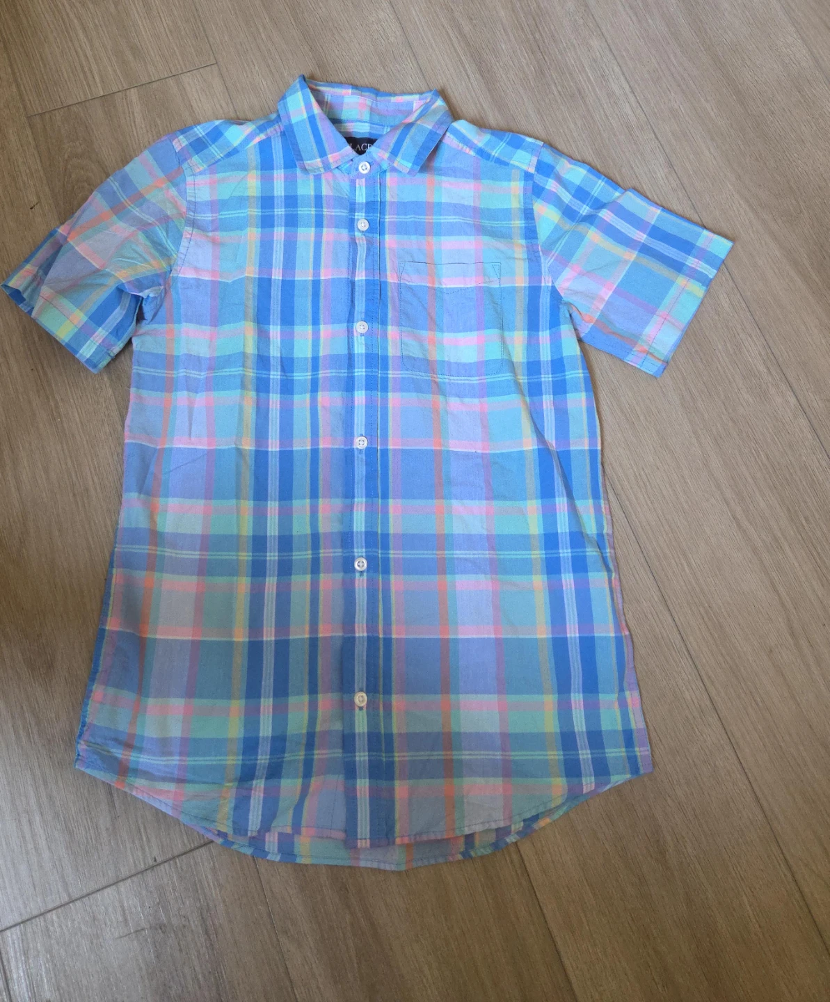 The Children's Place Plaid Short Sleeve Button-Up Shirt