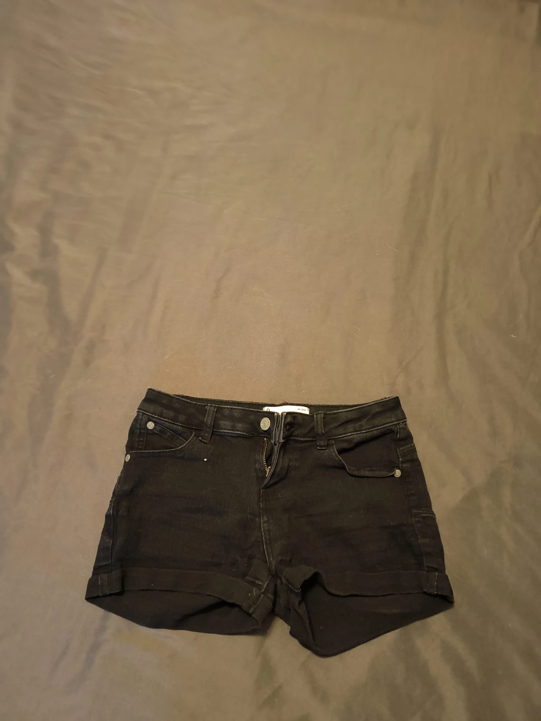 Black Denim Jean Shorts