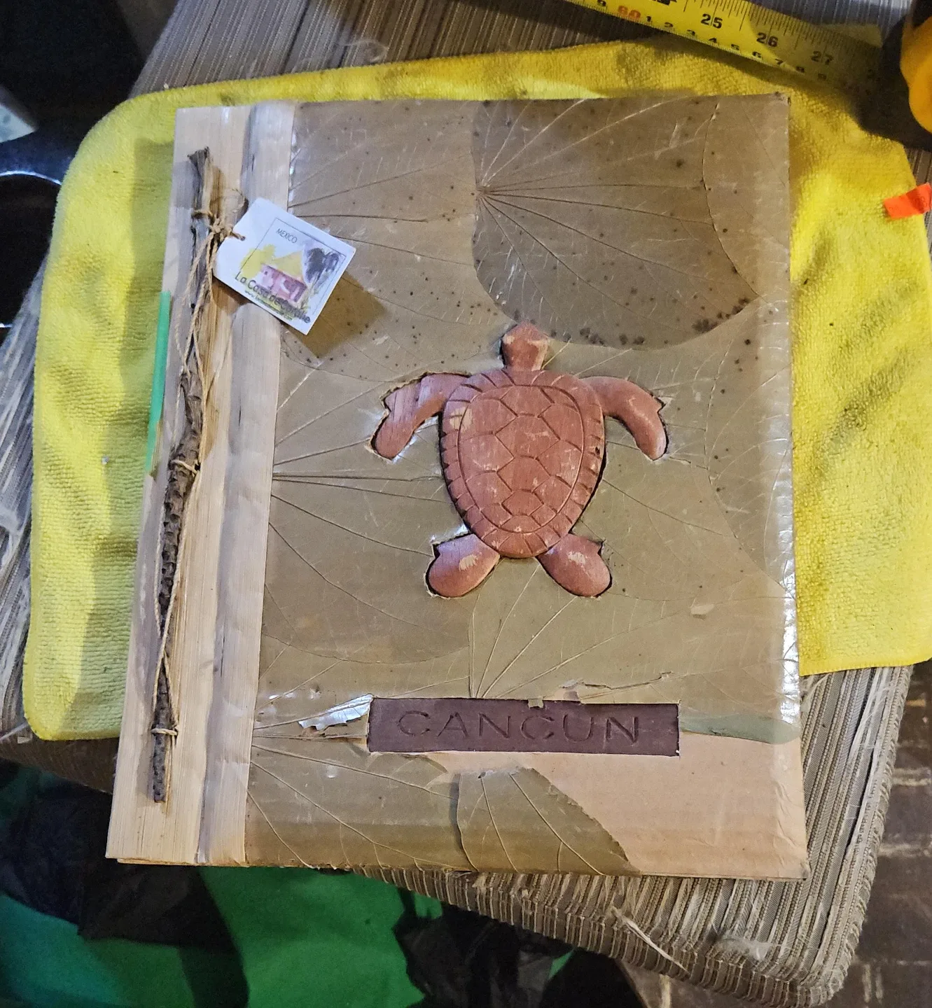 Handmade Cancun Turtle & Leaf Journal