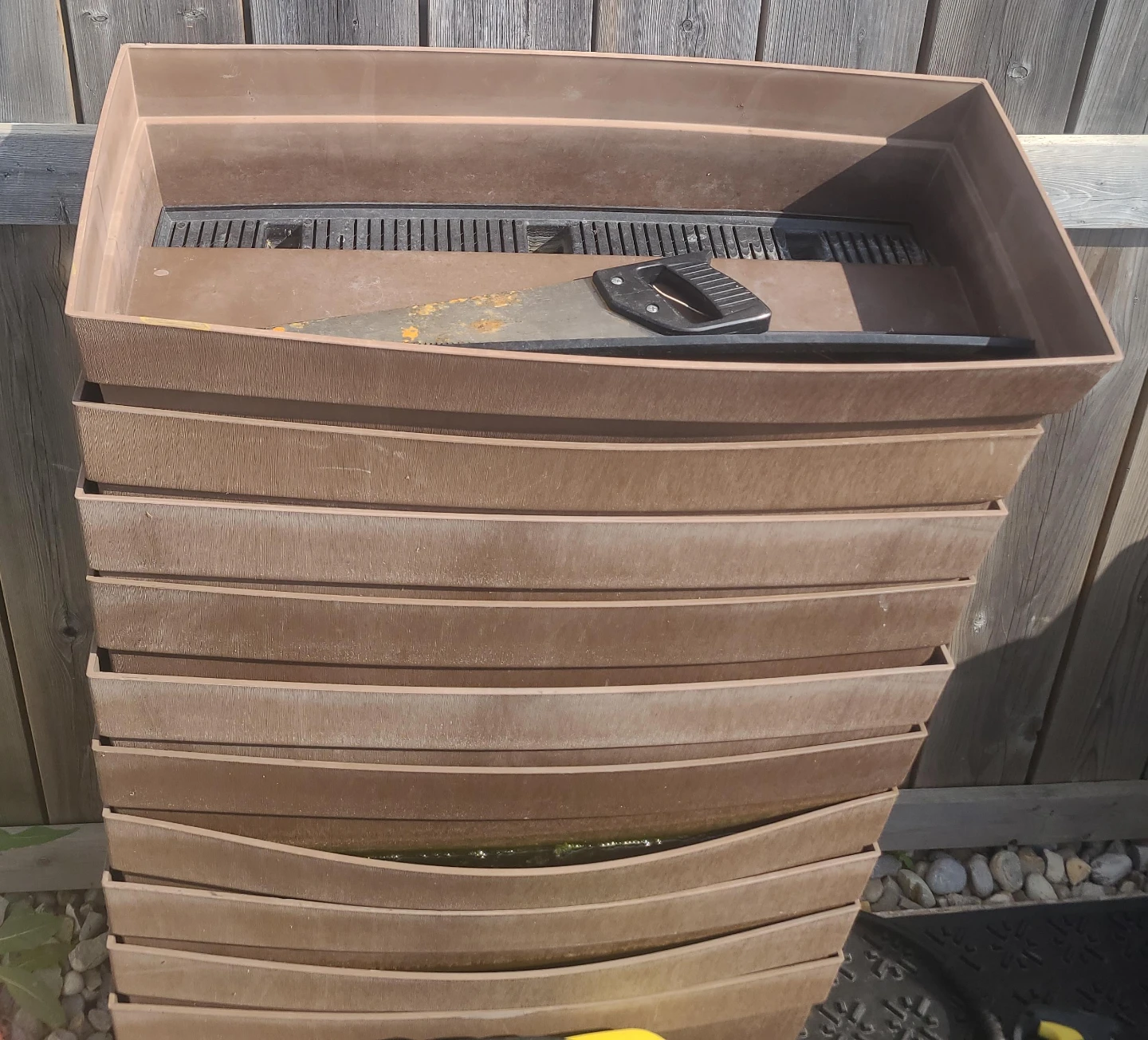 Brown Stackable Planter Set