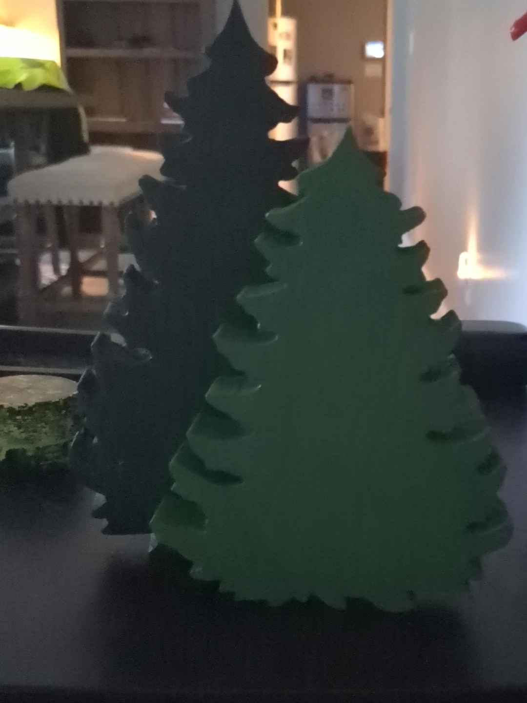 Set of 2 Pine Tree Decorations