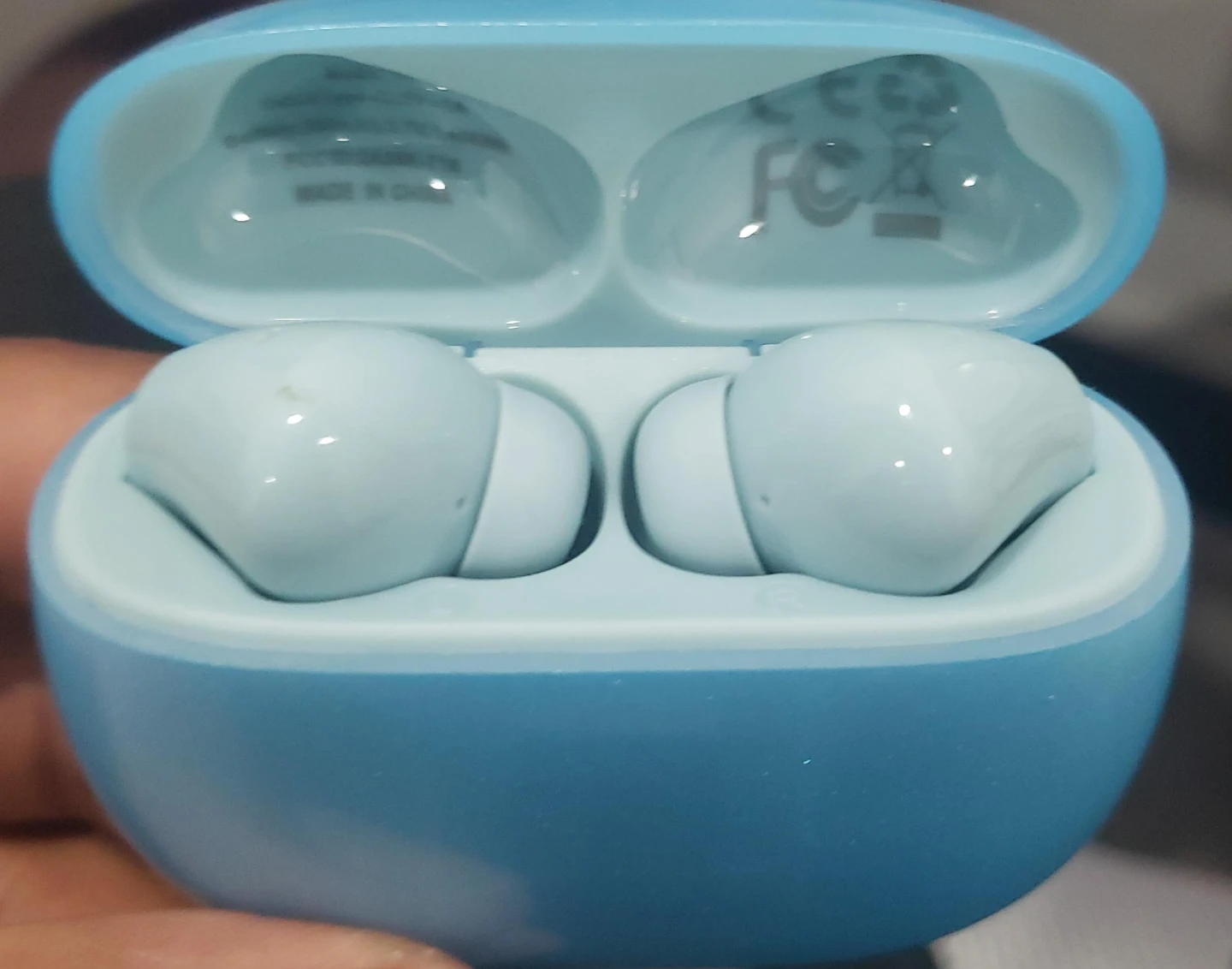 Light Blue Wireless Earbuds