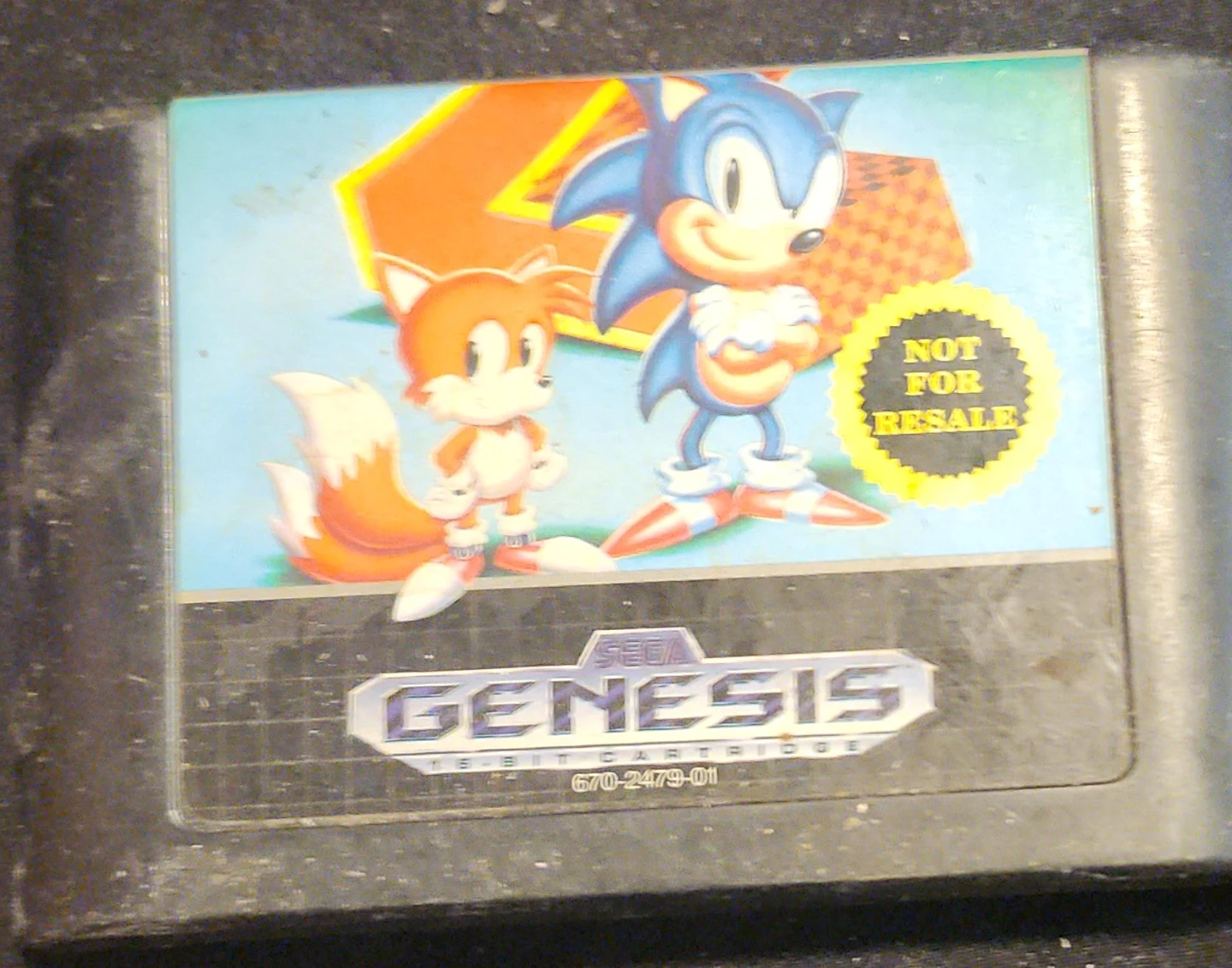 Sonic & Tails Sega Genesis Game Cartridge