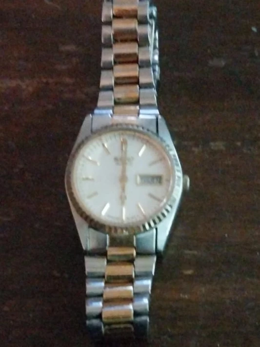 Seiko Watch Two-Tone Stainless Steel White Dial