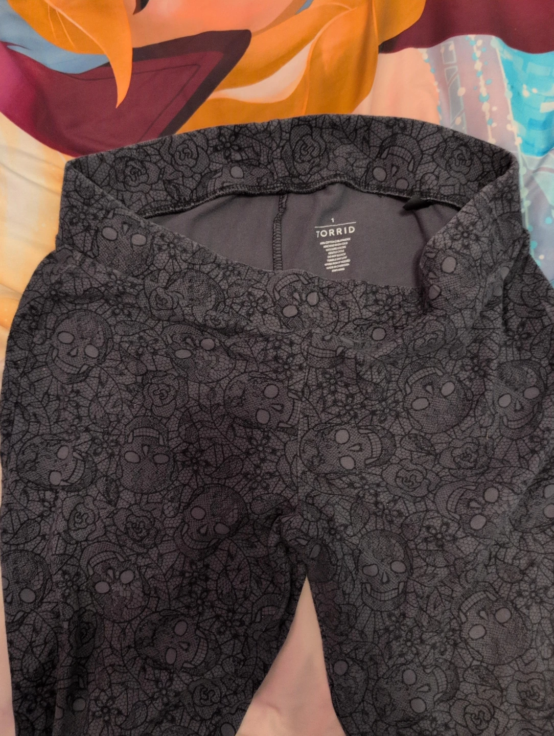 Torrid Skull Lace Leggings Size 1