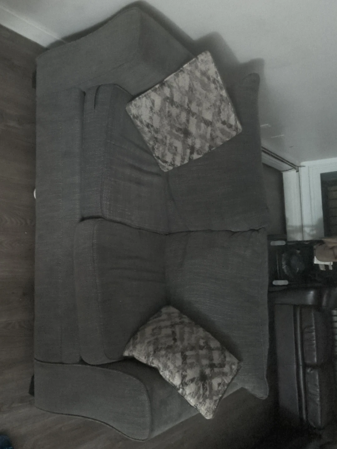 Grey Sectional Sofa with Accent Pillows