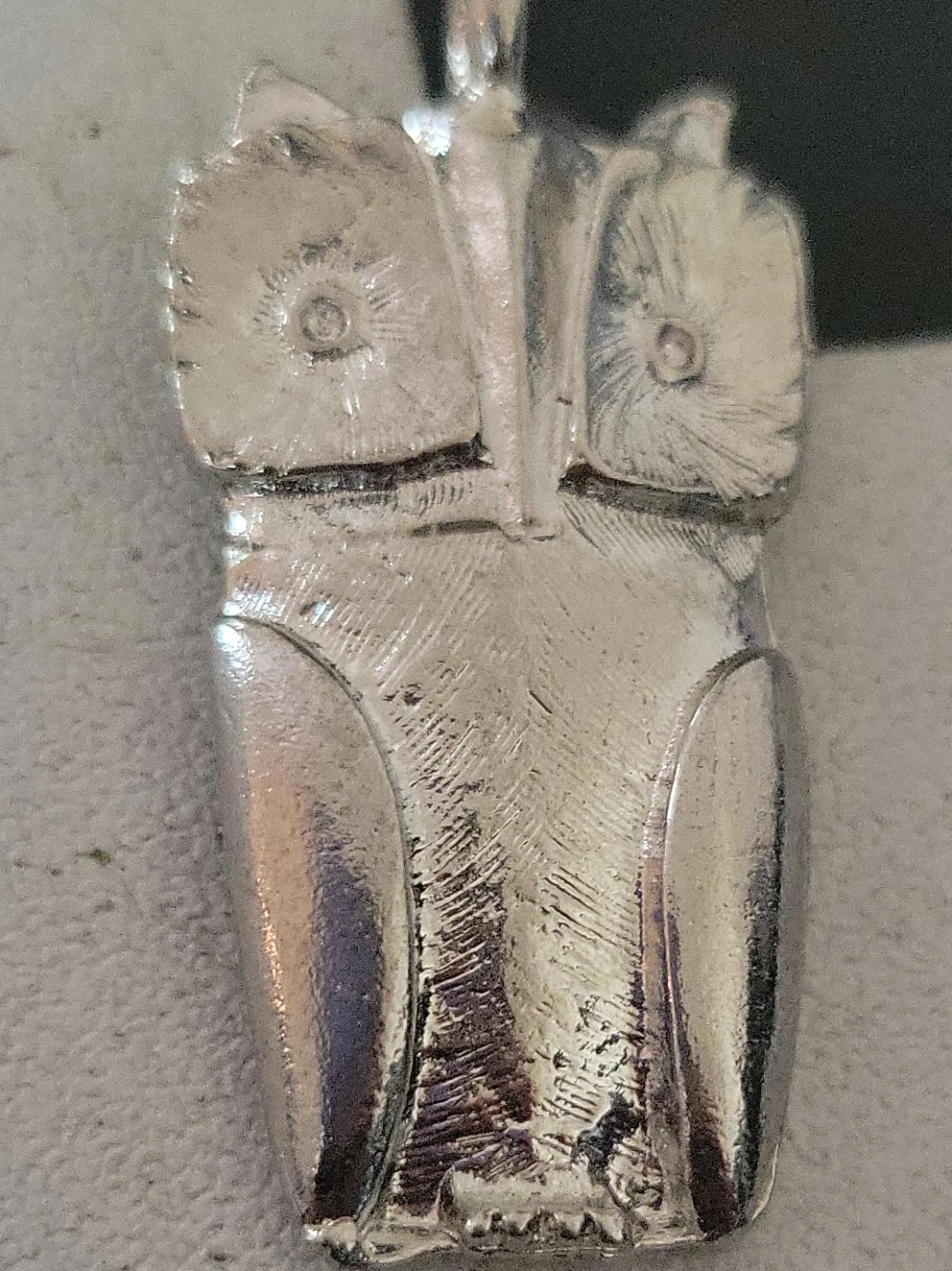 Silver Owl Pendant Necklace