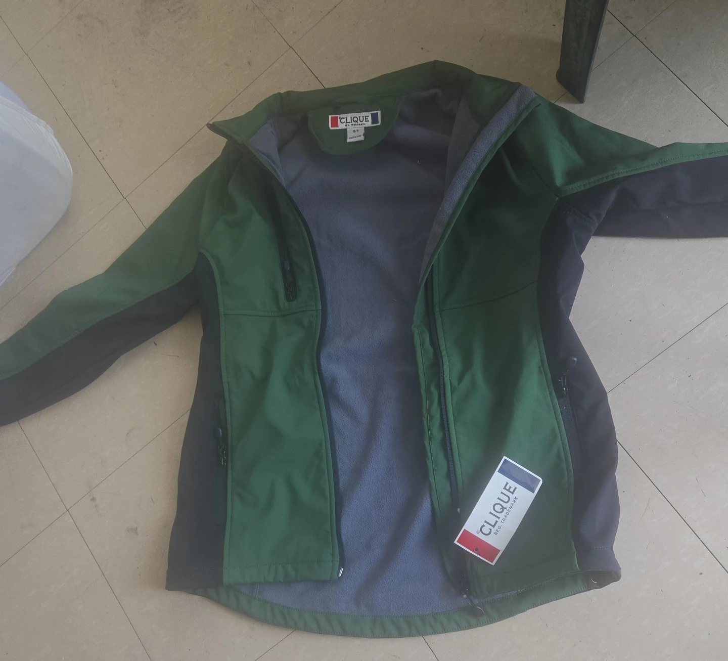 Clique Softshell Jacket Green/Black Size S