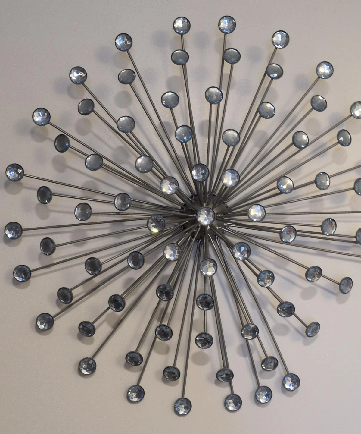 Metal Starburst Wall Art with Gems