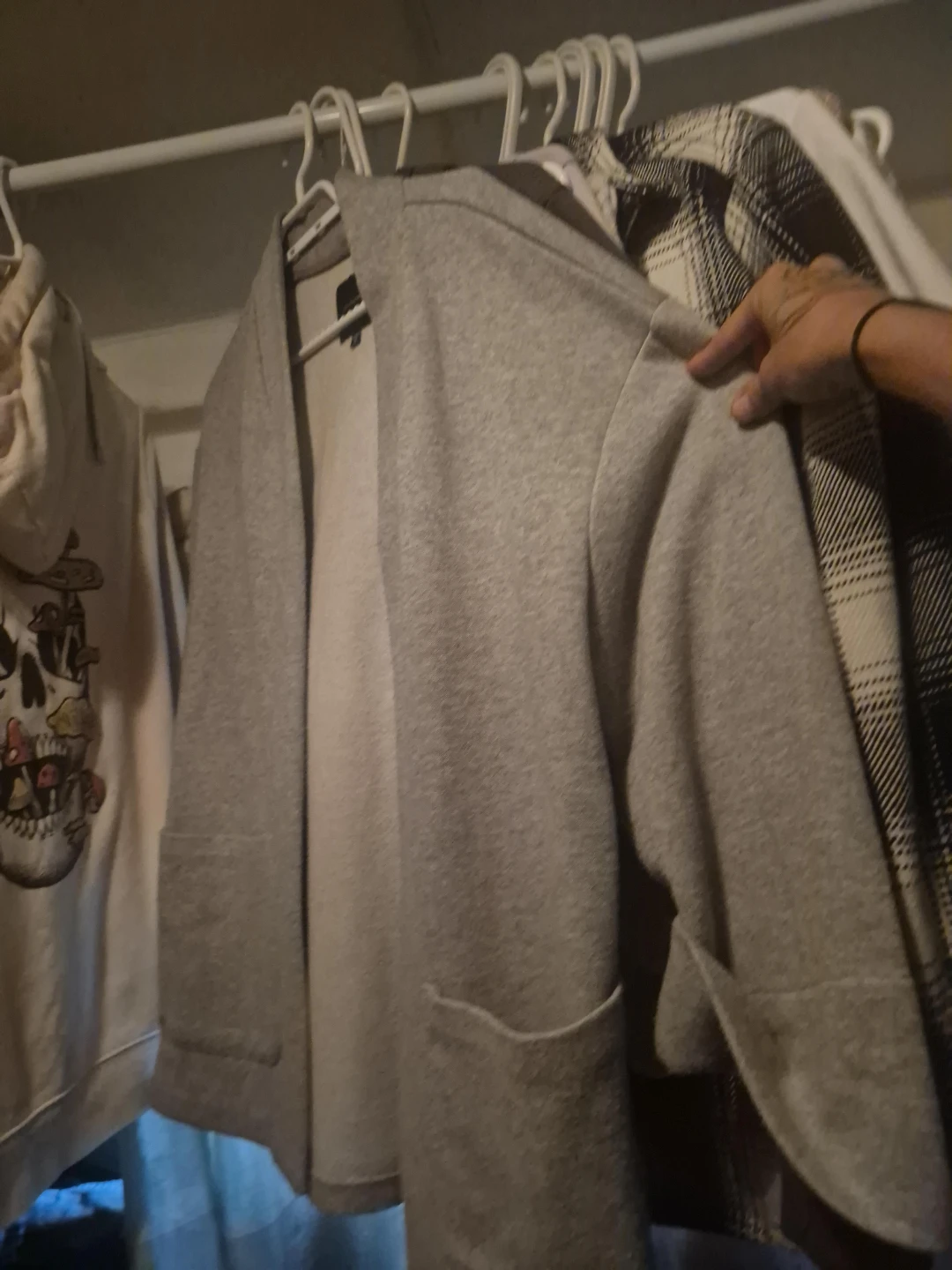 Grey Open Front Cardigan