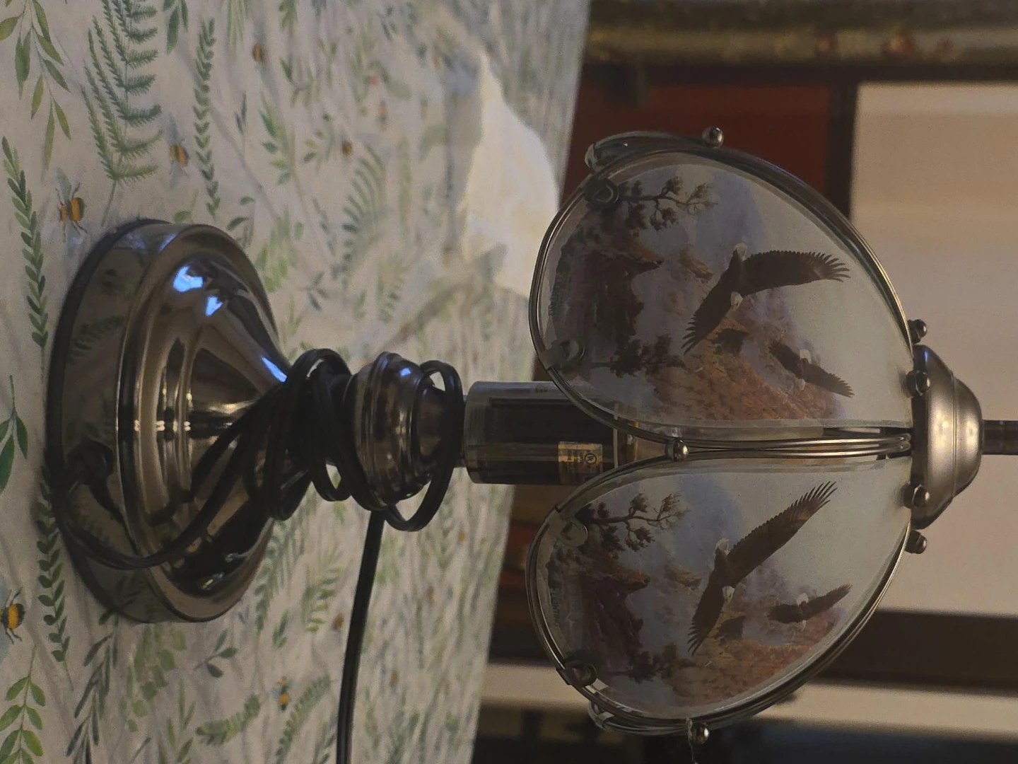 Table Lamp with Eagle Motif