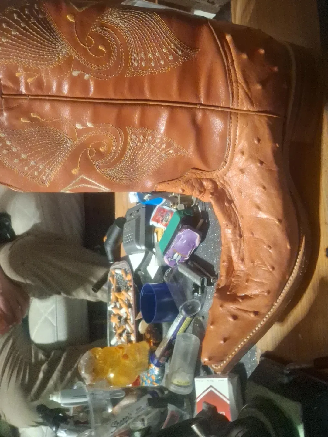 Brown Leather Cowboy Boots
