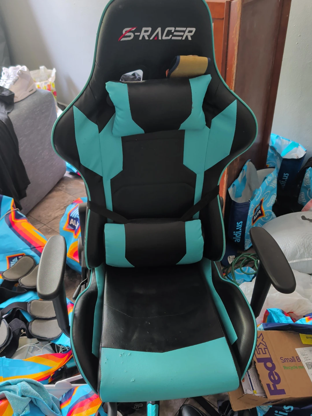 S-RACER Gaming Chair - Black/Teal