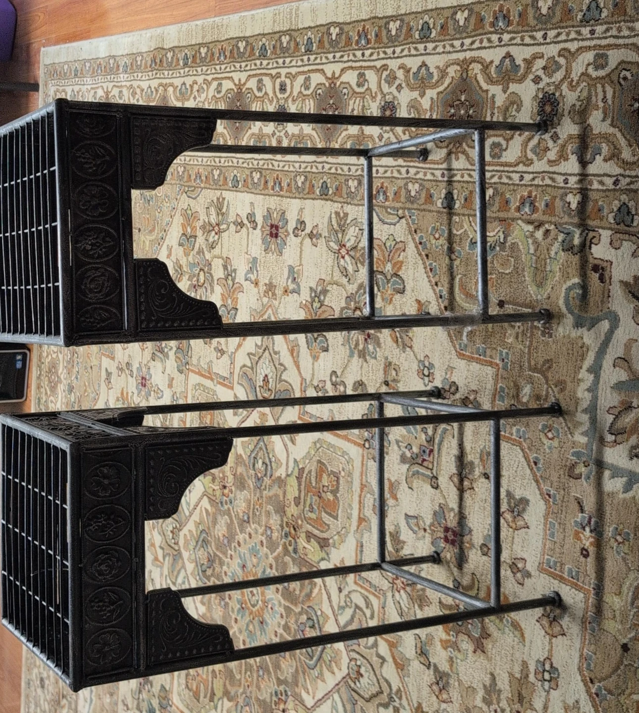 Black Metal Plant Stand with Decorative Panels $15 each