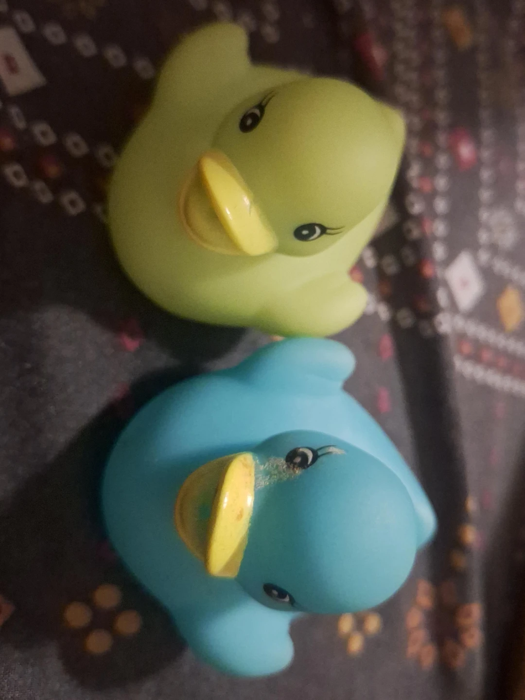 Rubber Duck Bath Toys - Blue & Green