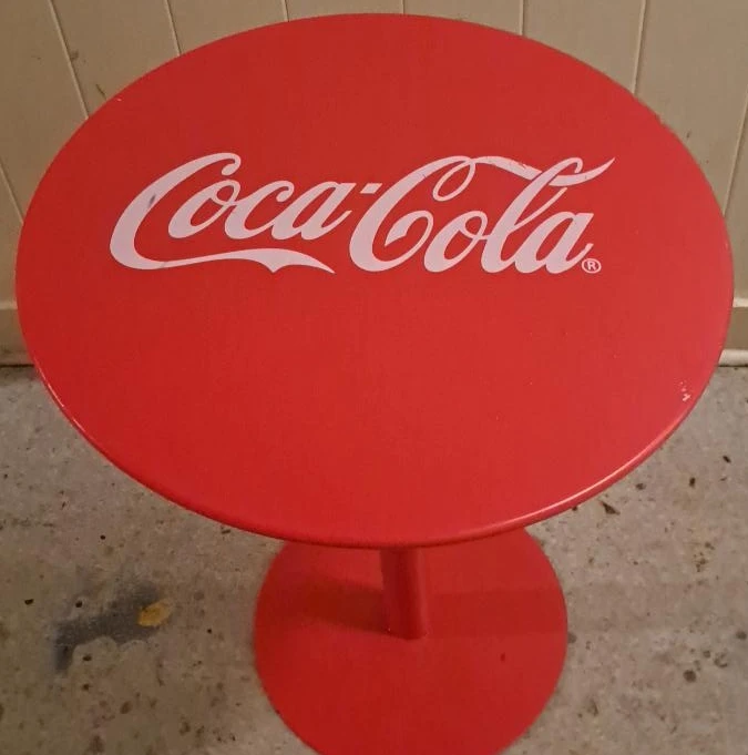 Coca-Cola Round Pedestal Side Table