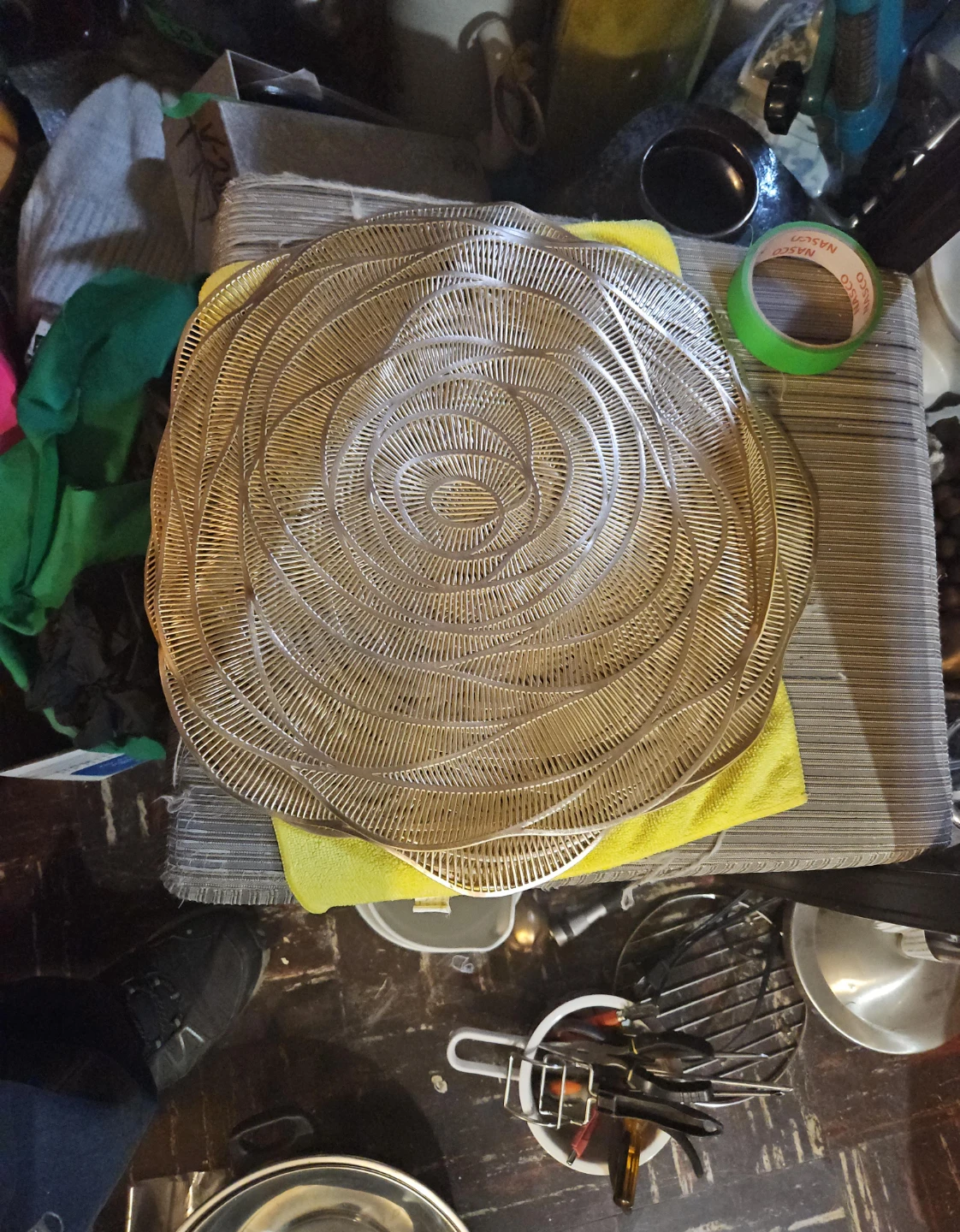 Set of 4 Gold Metal Placemats