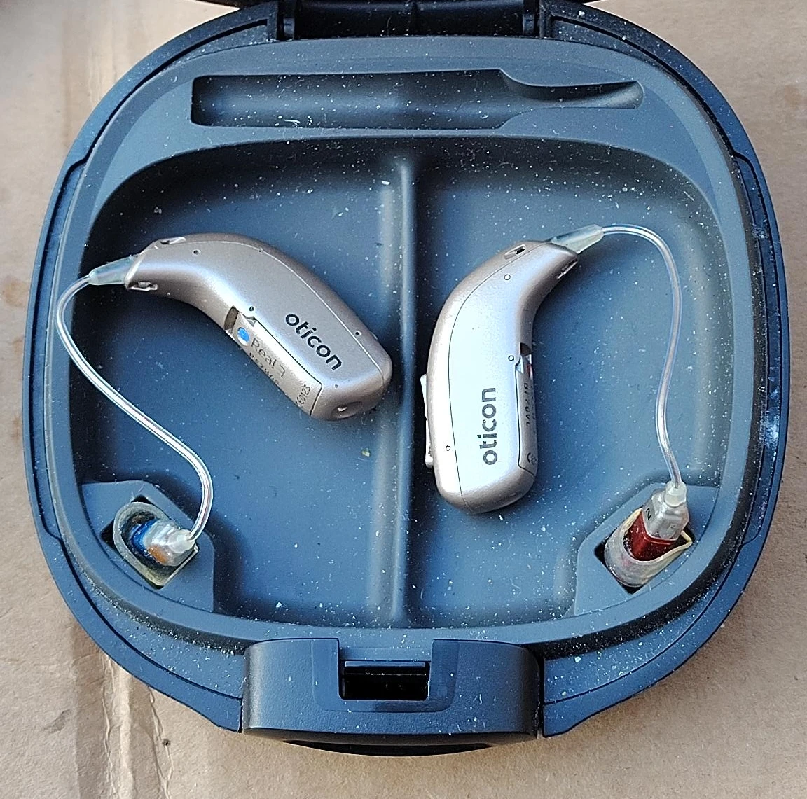 Oticon Real 3 Hearing Aids with Case