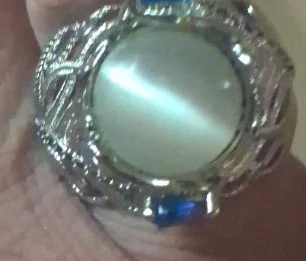 Ornate Ring with Cat's Eye Stone