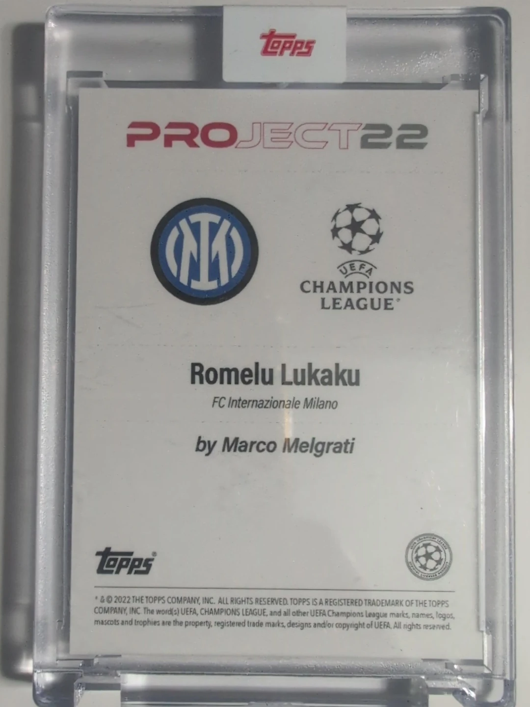 Topps Project22 Romelu Lukaku FC Internazionale Milano Card - photo 2