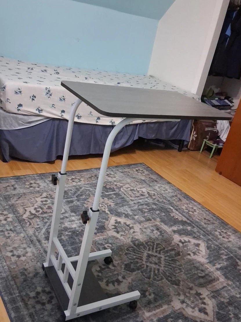 Adjustable Rolling Bedside Table