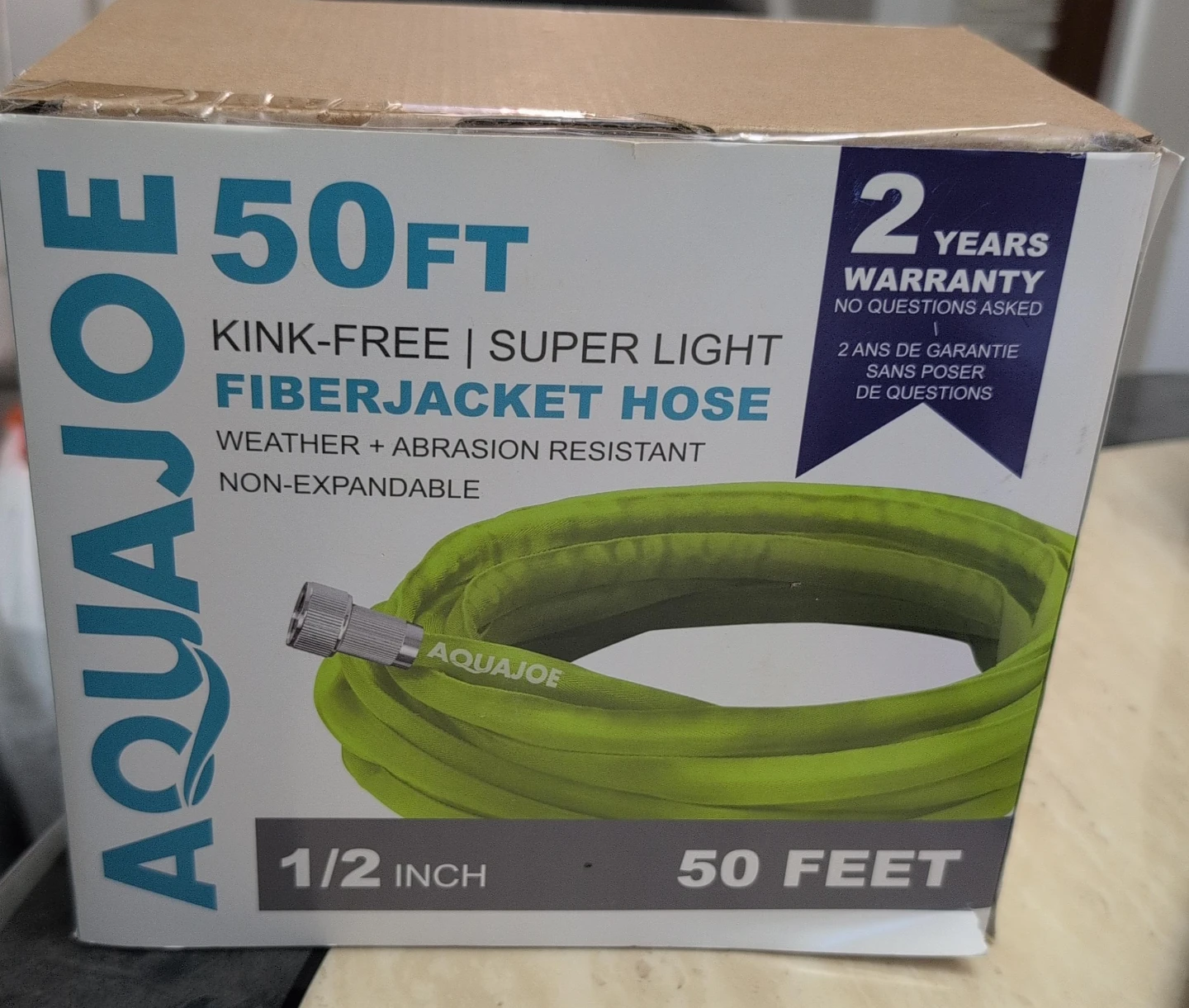 Aqua Joe 50 ft. 1/2 Inch Fiberjacket Hose