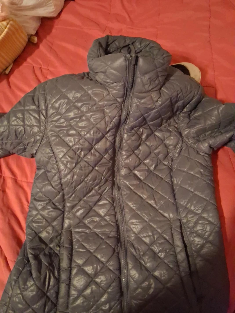 Gray Quilted Puffer Jacket