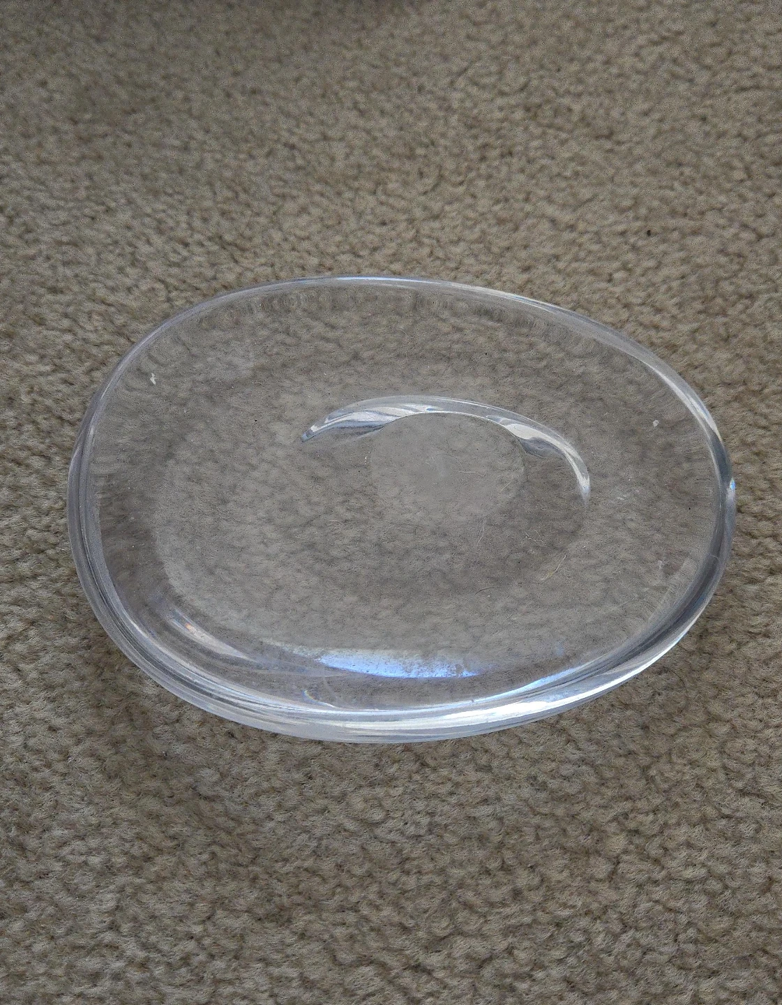 Clear Glass Oval Dish
