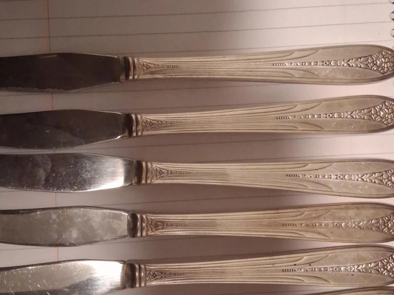 Set of 5 Silver Plated Butter Knives
