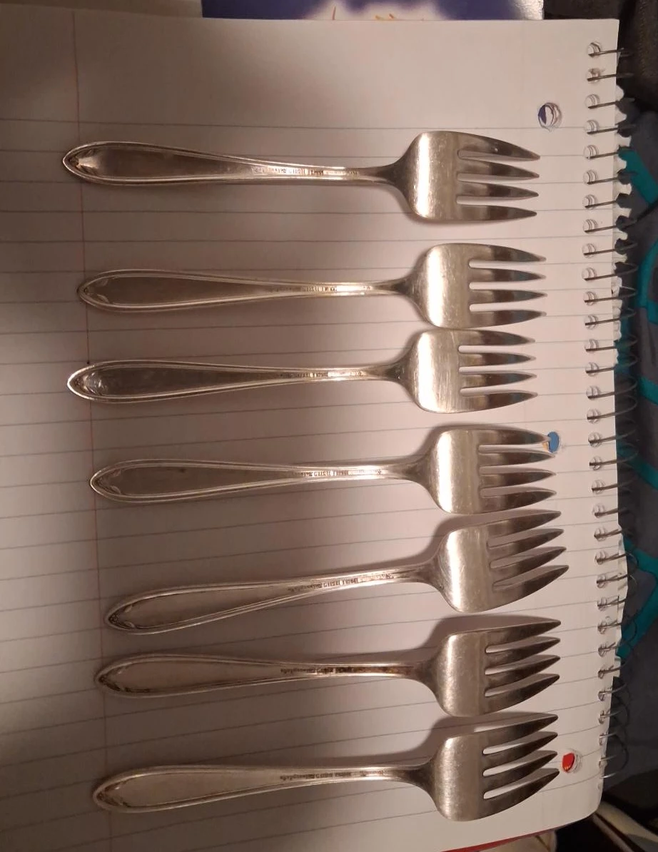 Set of 6 Silver Plated Forks