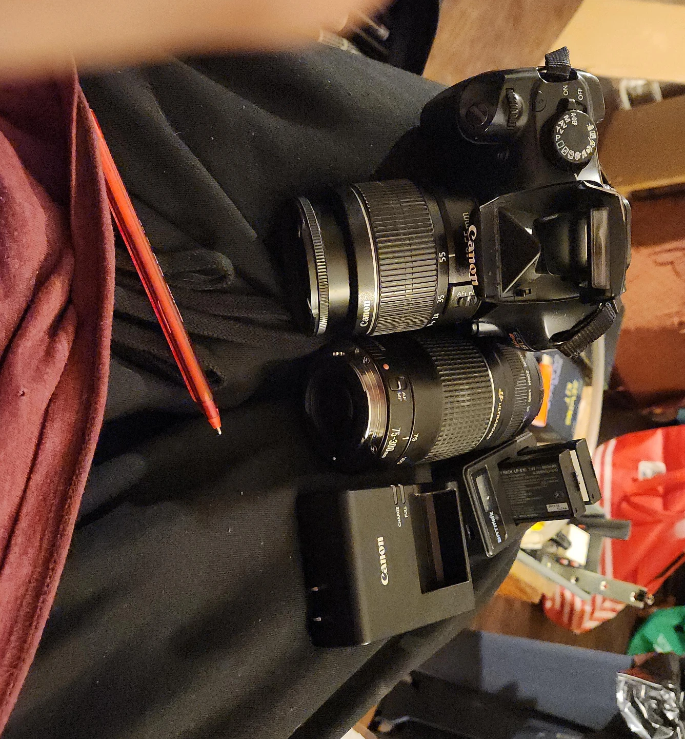Canon EOS DSLR Camera with 55mm and 75-300mm Lenses
