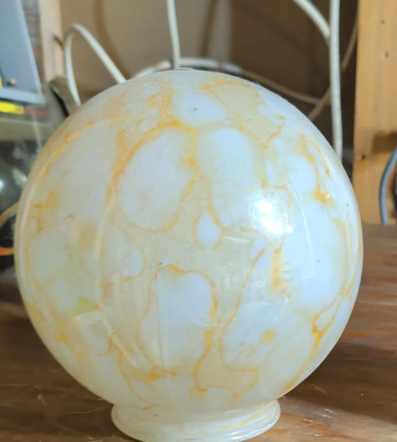 Glass Lamp Shade with Marbled Design