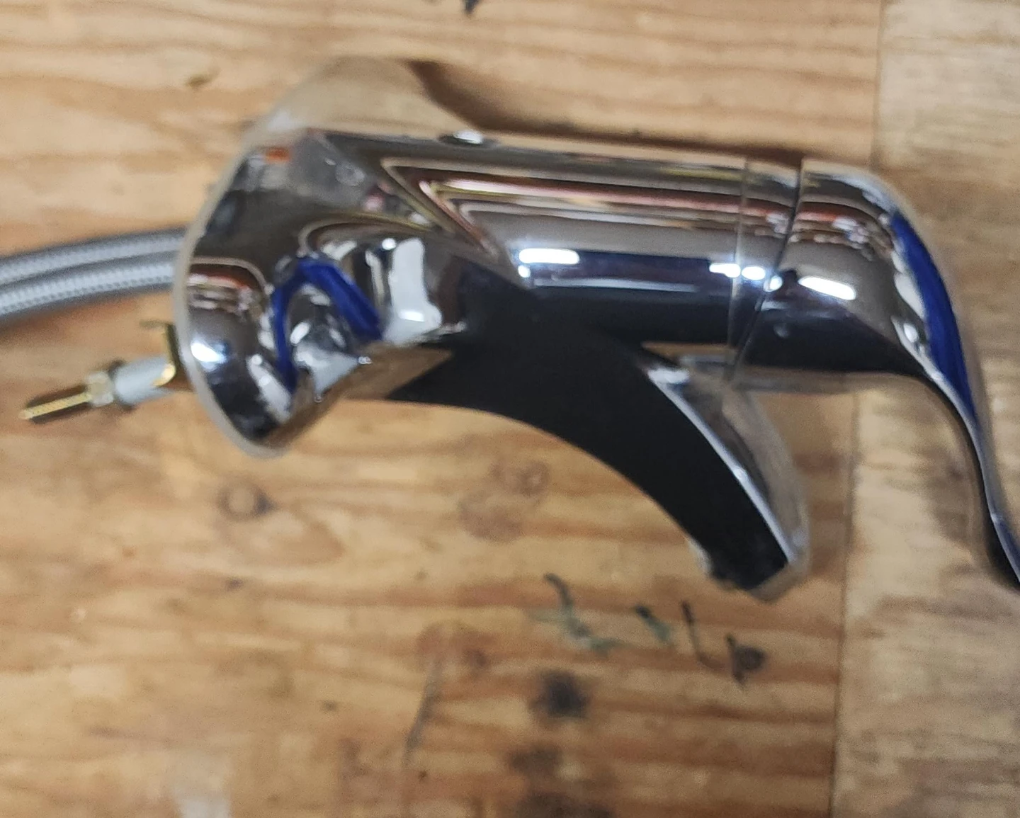 Chrome Faucet Handle with Hose