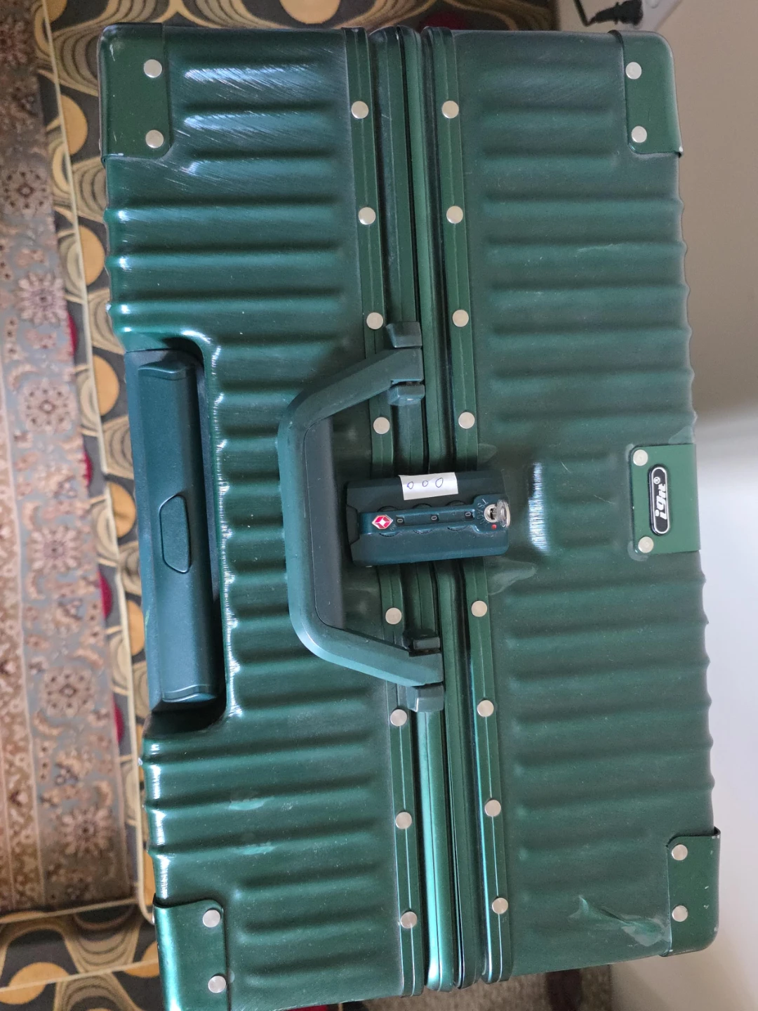 Green Hard-Shell Luggage