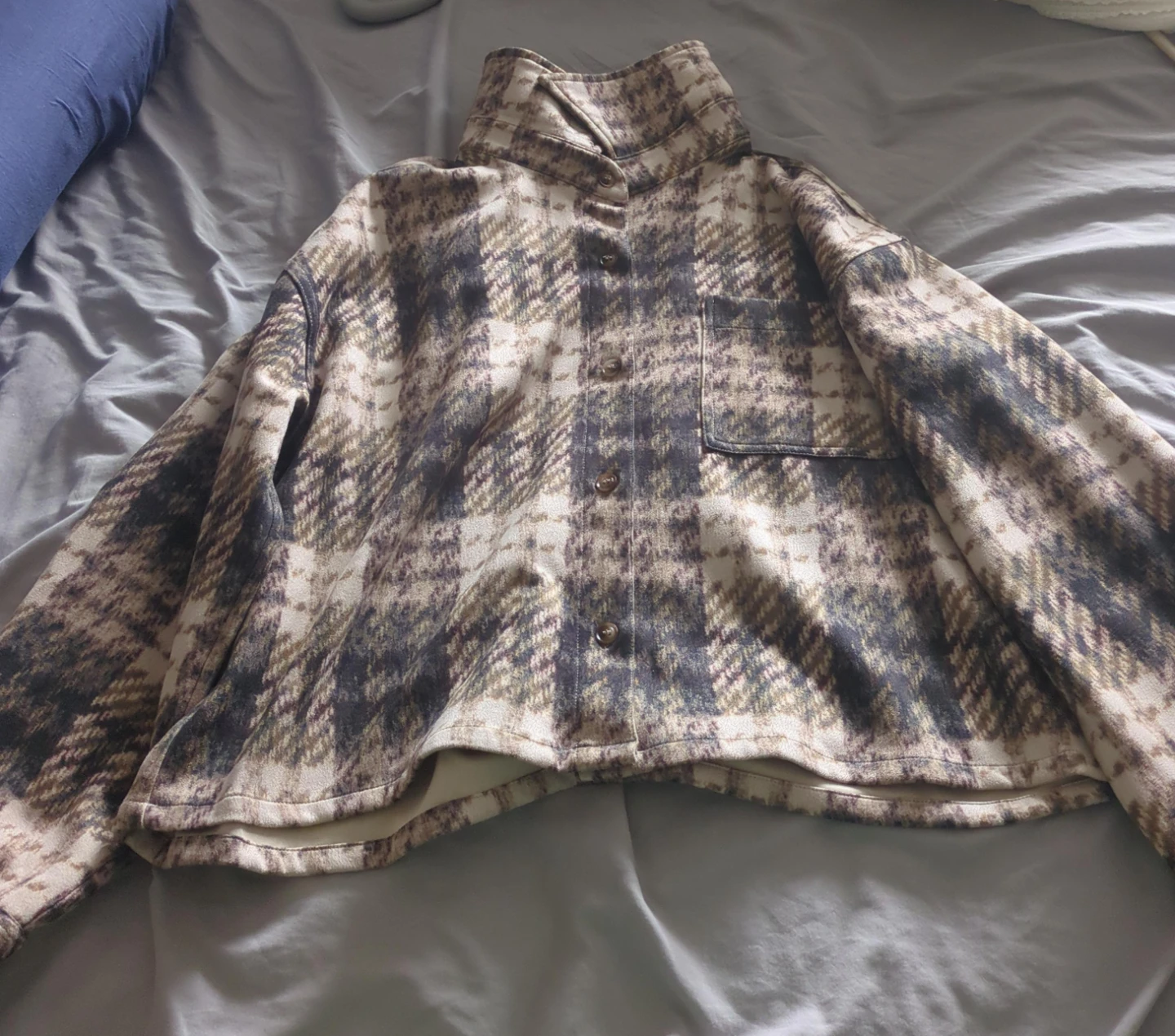 Plaid Button-Up Shirt