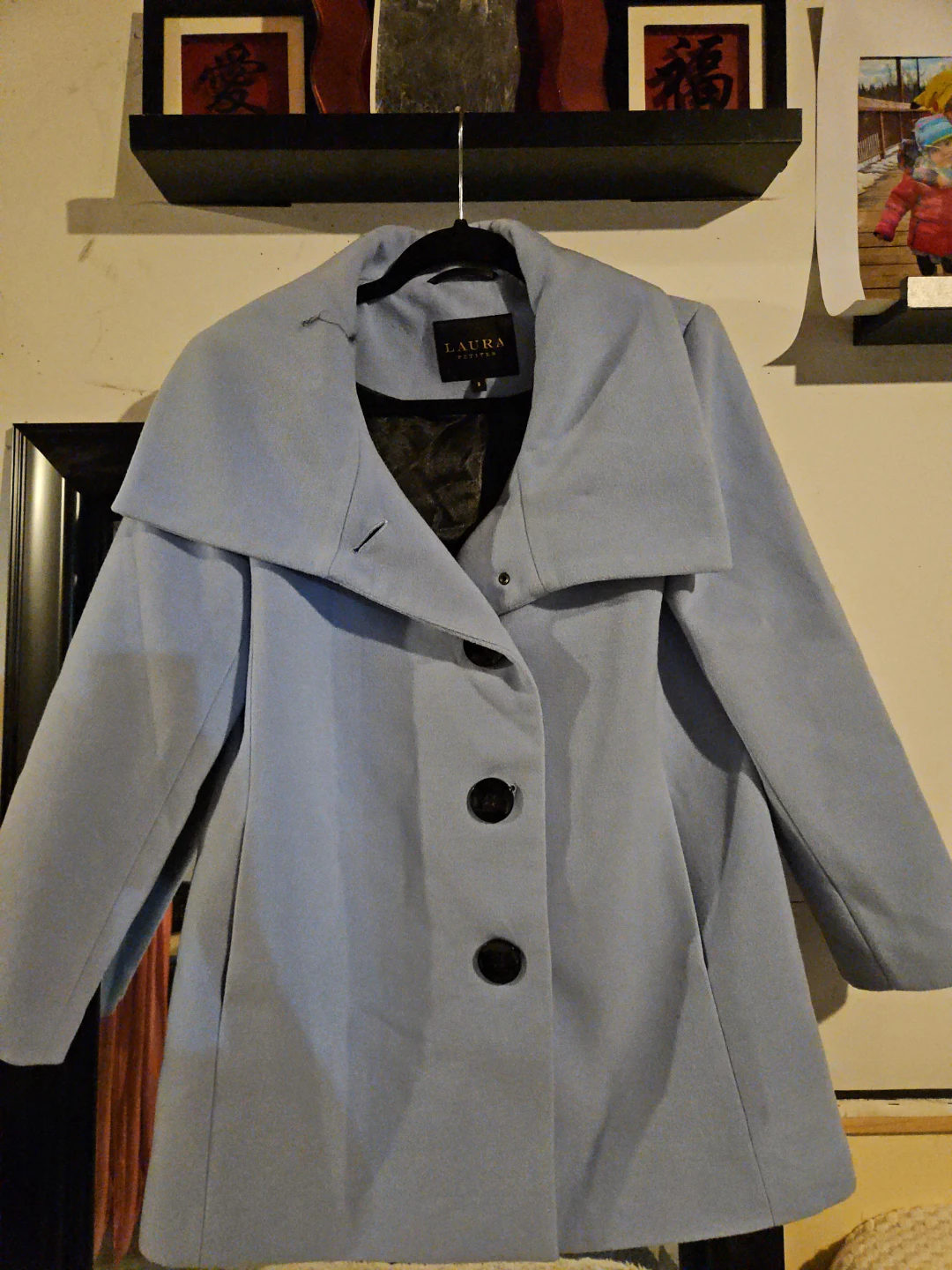 Laura Petites Light Blue Coat Size 8 - photo 2