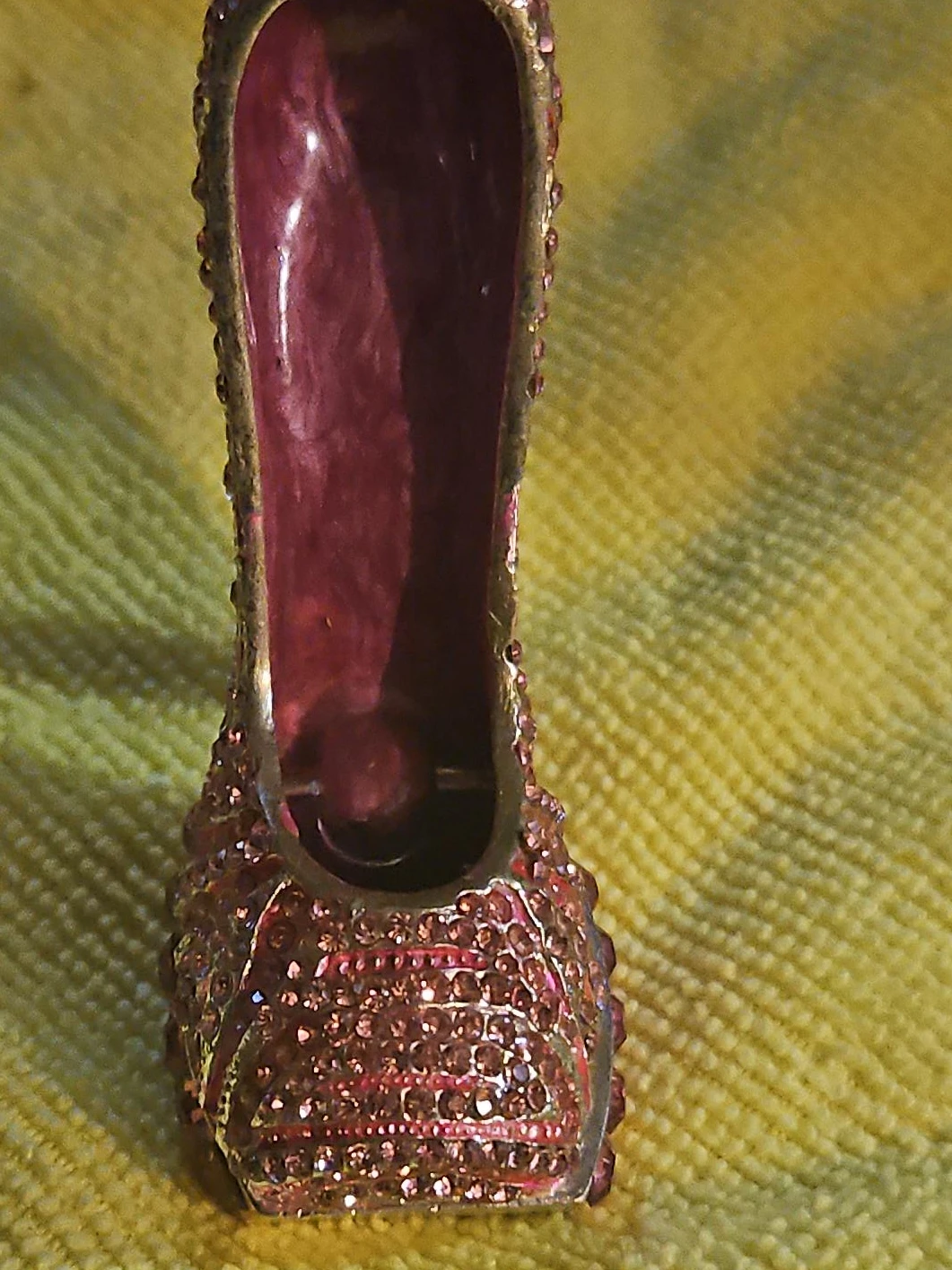 Rhinestone High Heel Trinket Box