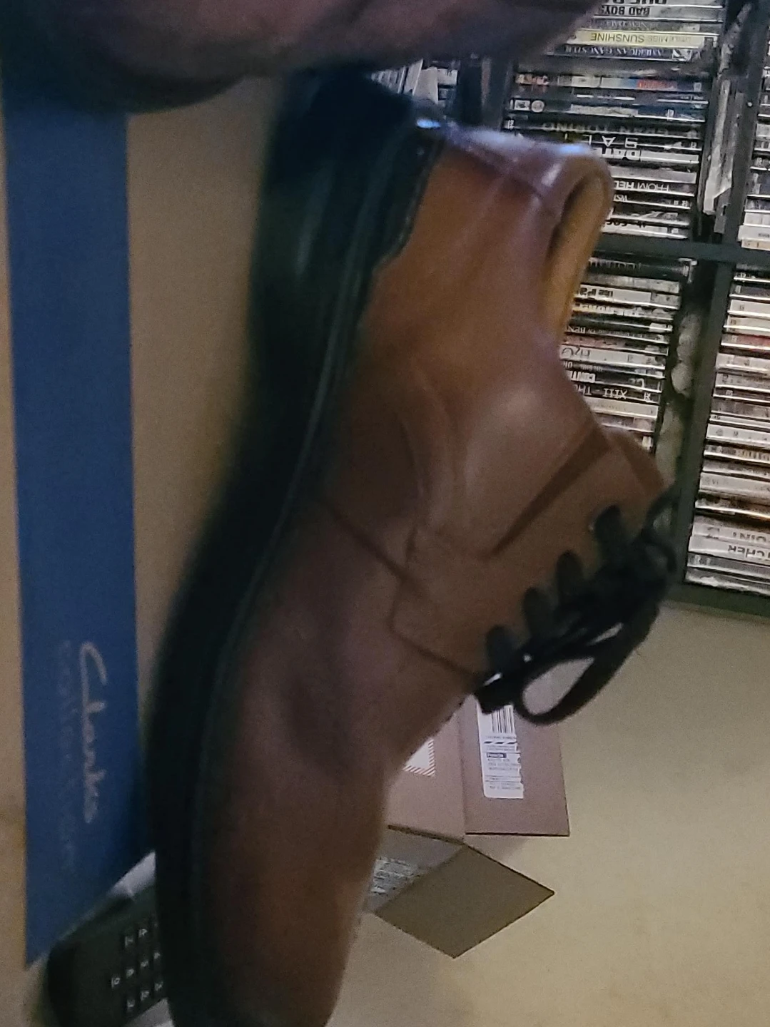 Clarks Men's Brown Leather Lace-Up Boots