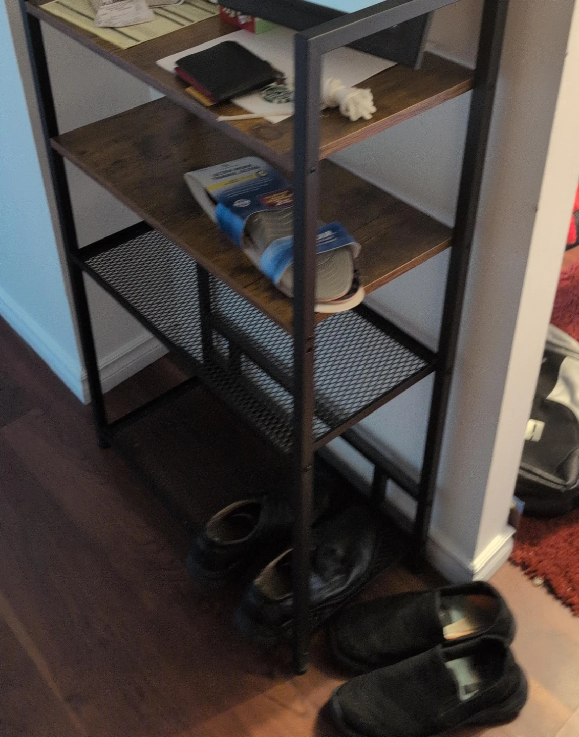 Metal and Wood Shelf Unit