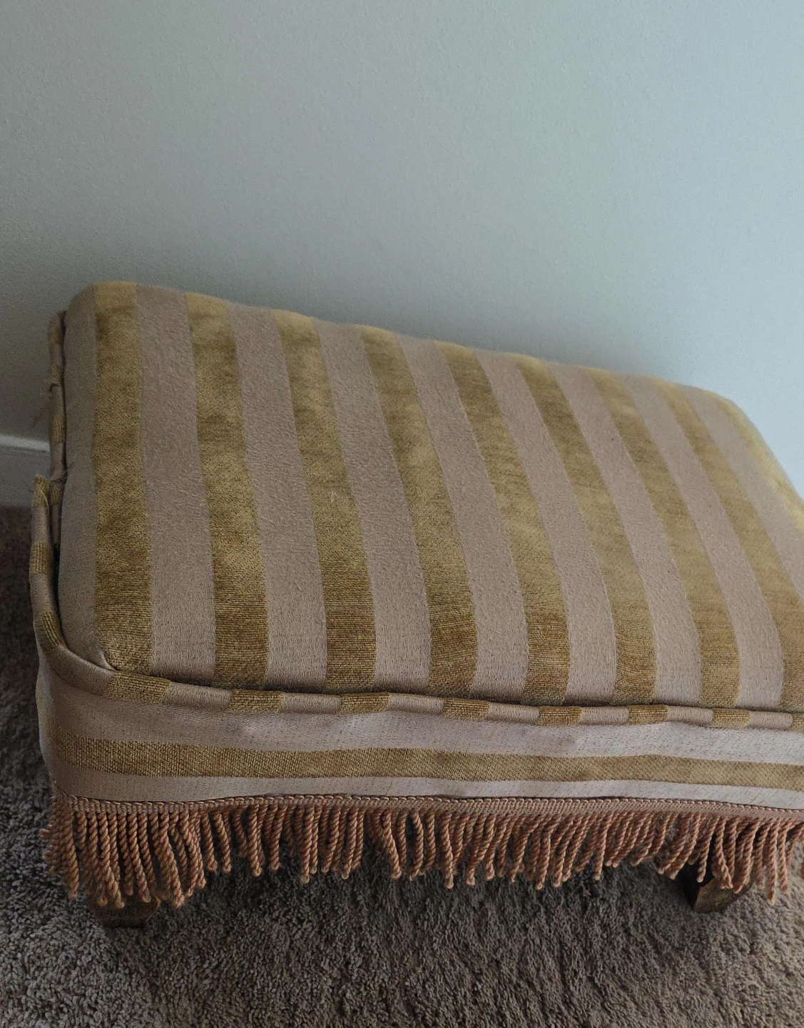Striped Ottoman Footstool