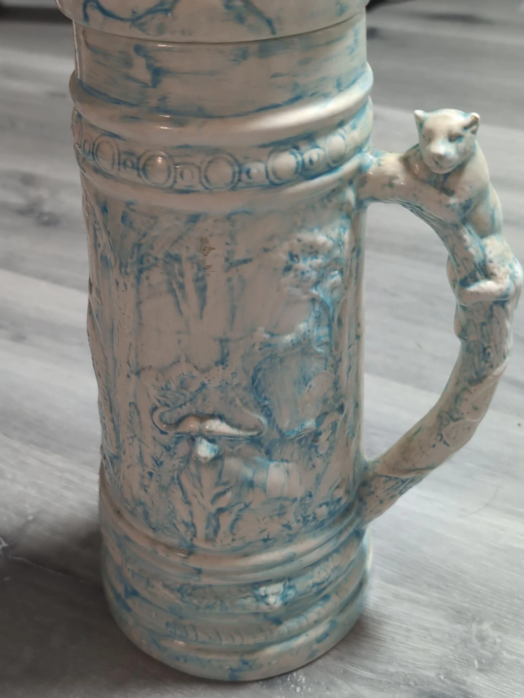 Ceramic Beer Stein with Bear Handle