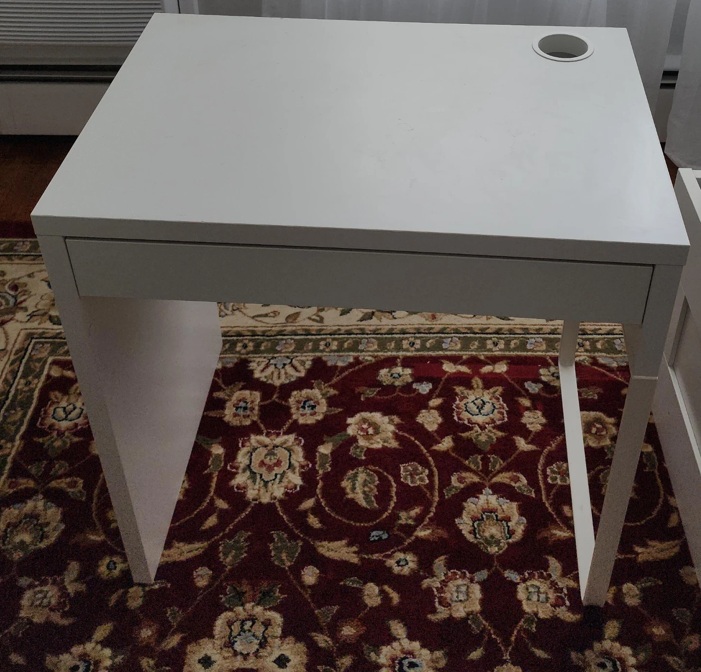 White Desk with Drawer
