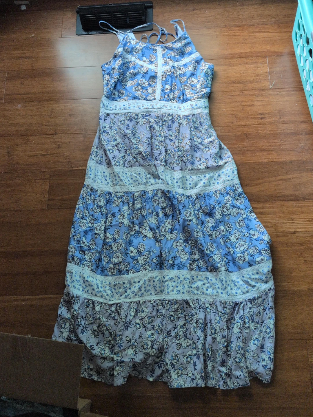 Blue Floral Maxi Dress