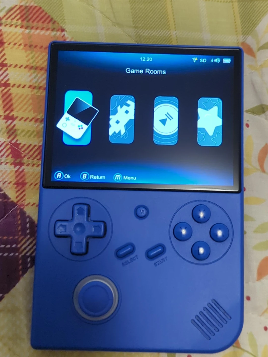 Blue Handheld Game Console
