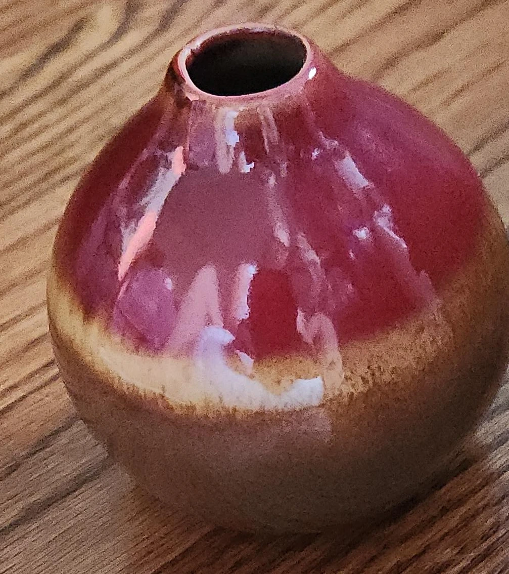 Red and Brown Ceramic Vase