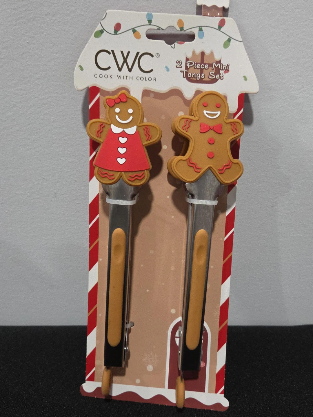 CWC 2 Piece Mini Tongs Set Gingerbread Man & Woman