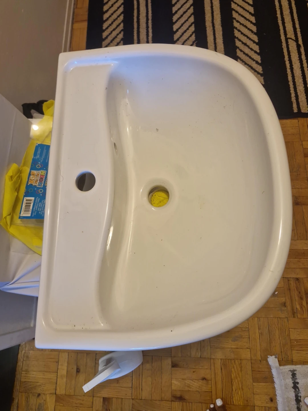 White Corner Sink