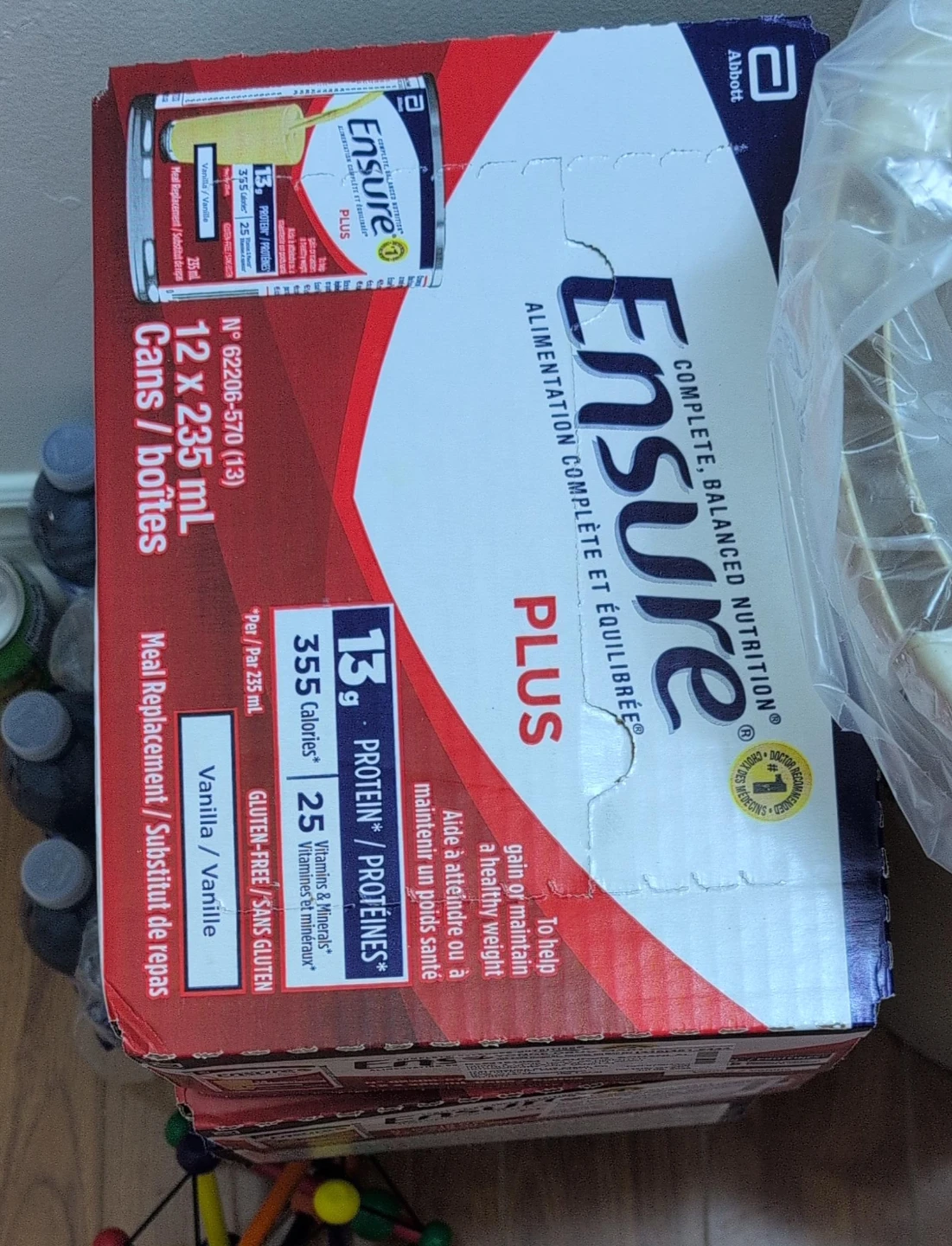 Ensure Plus Vanilla Meal Replacement Drink 12 x 235 mL Cans